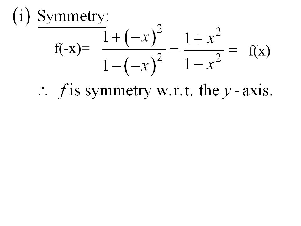 f(-x)= f(x)