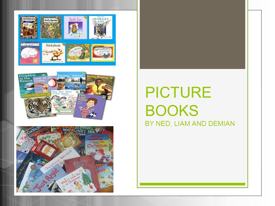 PICTURE BOOKS BY NED, LIAM AND DEMIAN