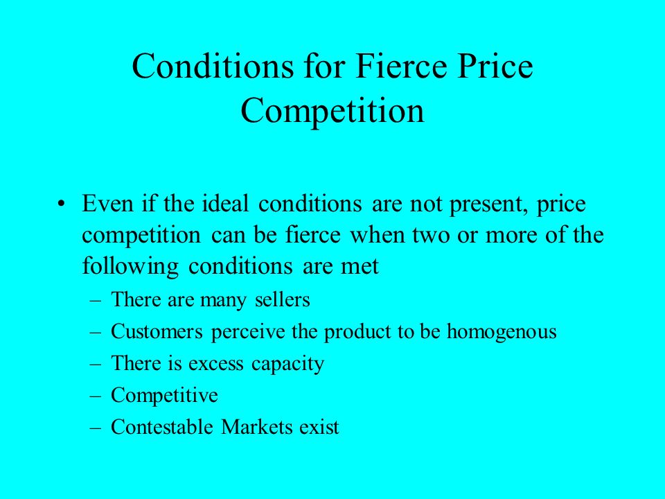 What does competition is fierce mean?