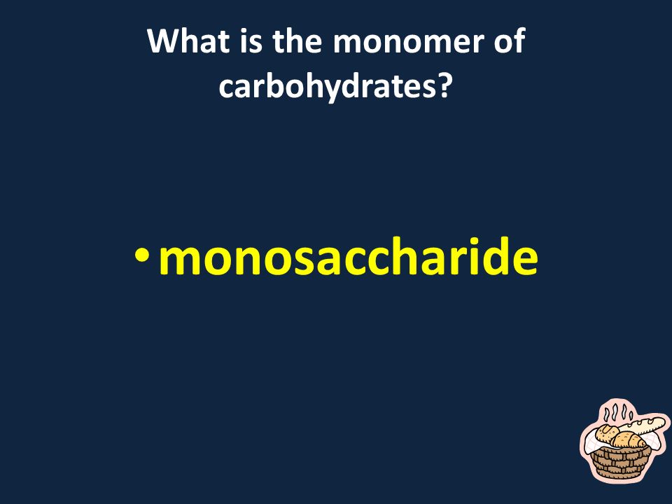 What is the monomer of carbohydrates monosaccharide