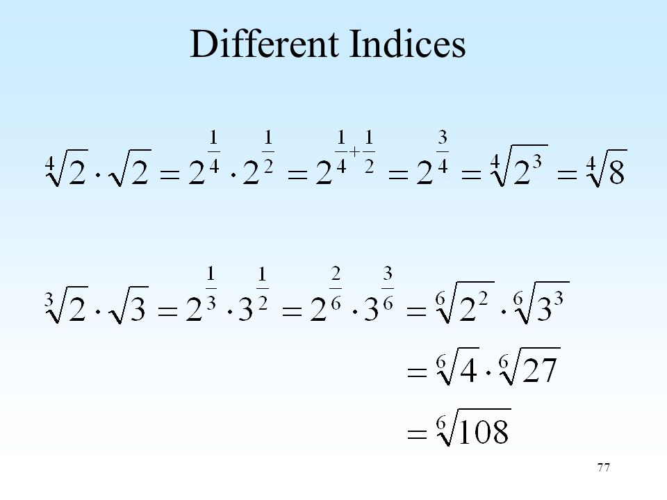 77 Different Indices