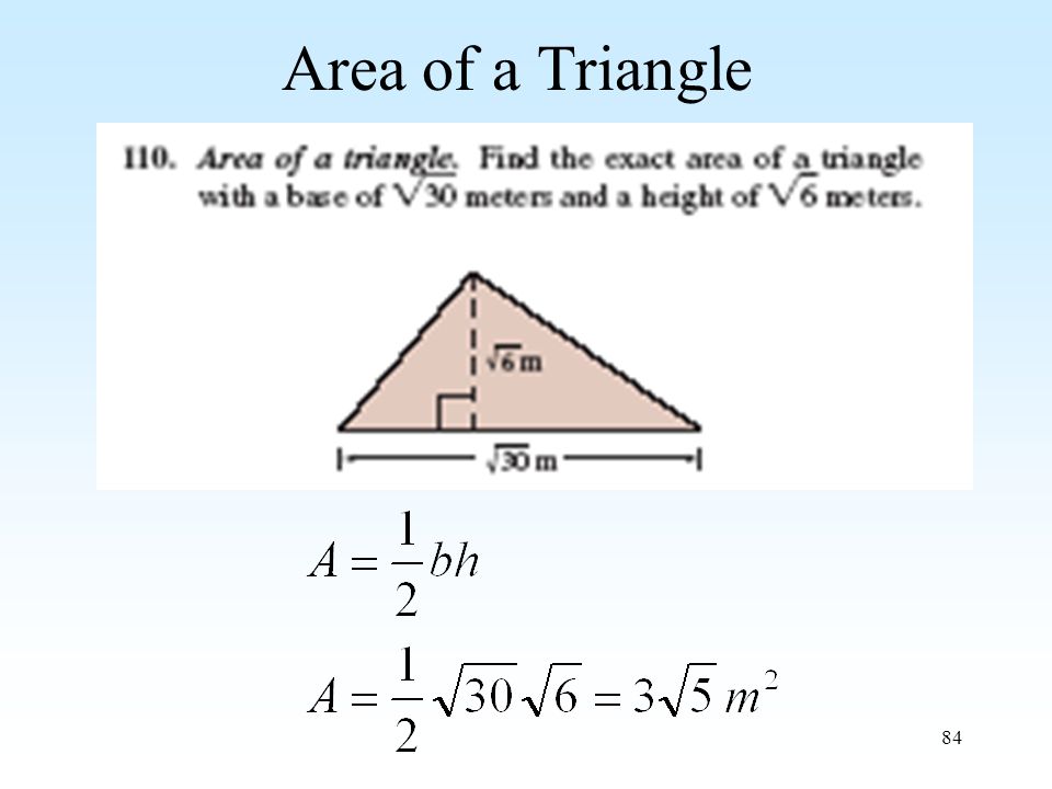 84 Area of a Triangle