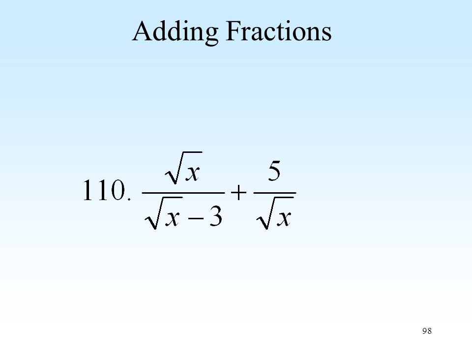 98 Adding Fractions
