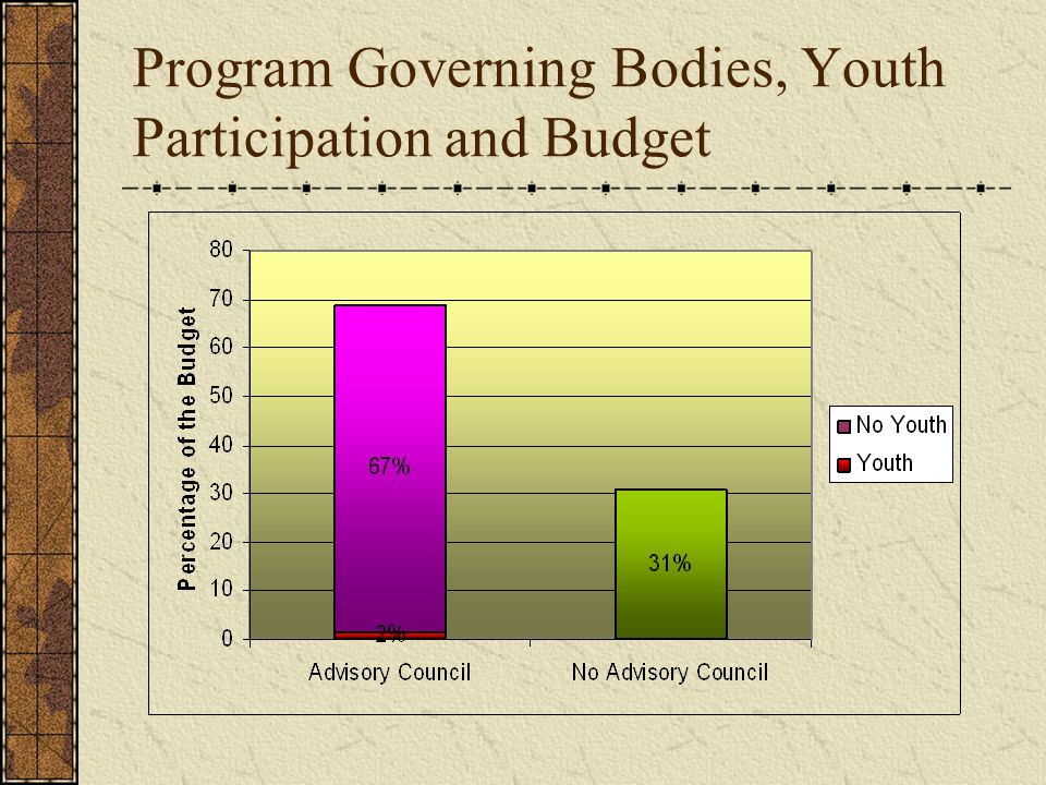 Program Governing Bodies, Youth Participation and Budget
