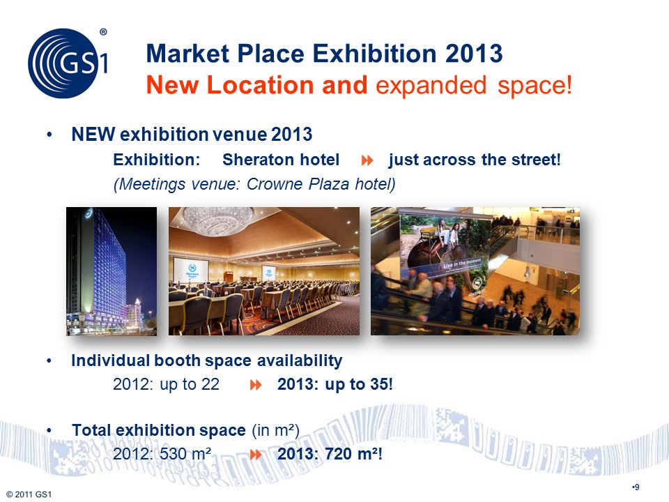 NEW exhibition venue 2013 Exhibition: Sheraton hotel  just across the street.