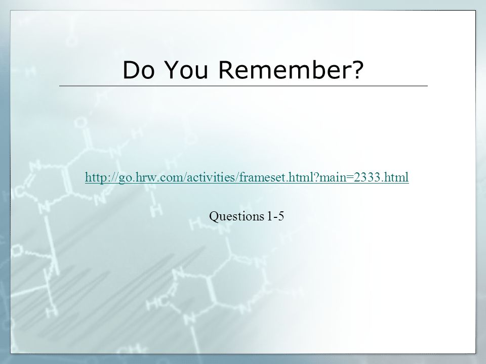 Do You Remember   main=2333.html Questions 1-5