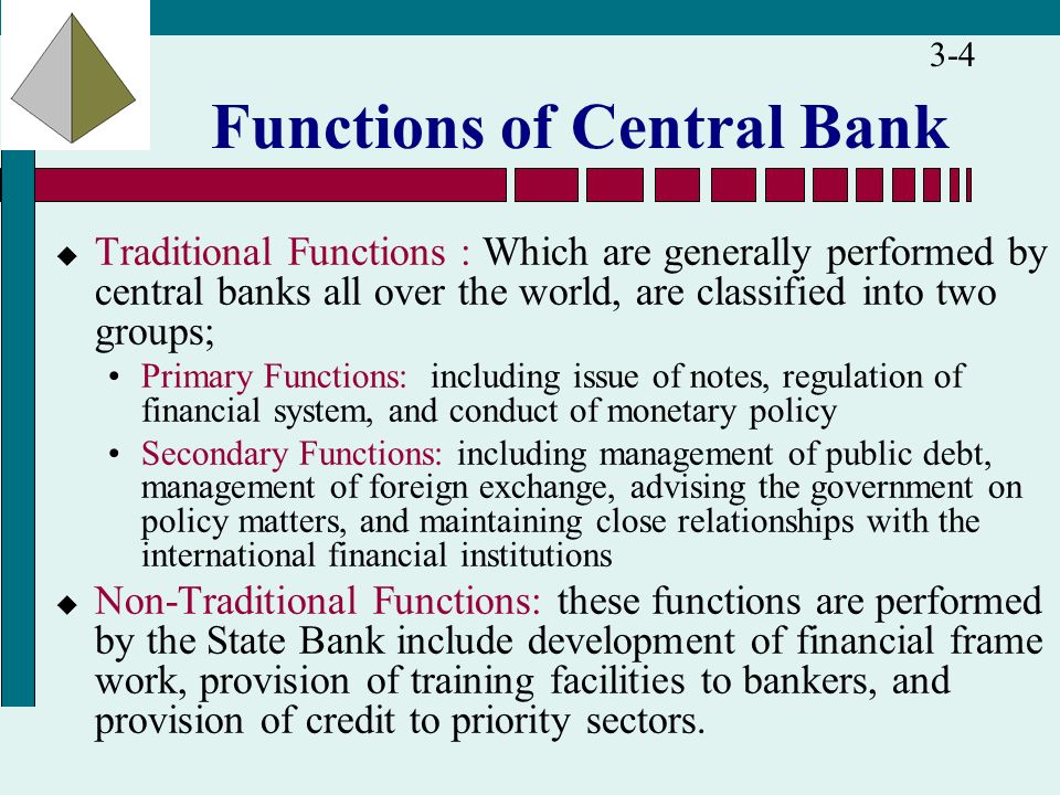 3 1 Chapter 3 Central Bank 3 2 Central Bank Definition An