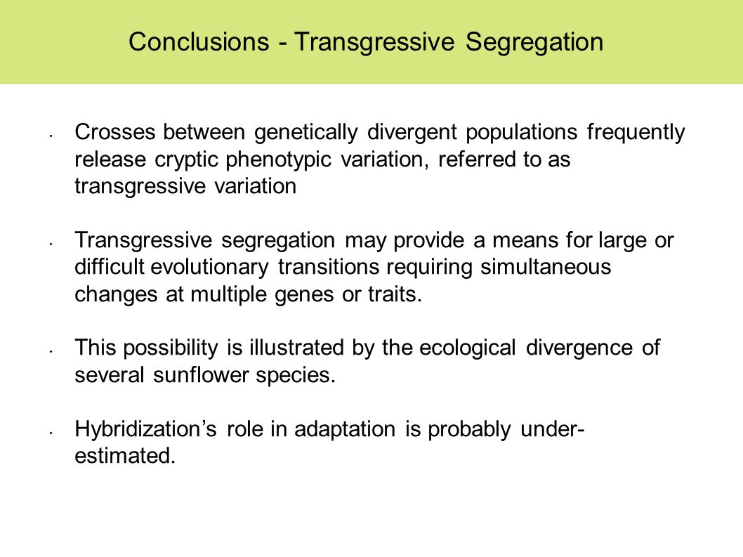transgressive variation