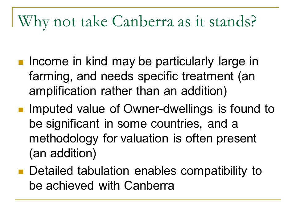Why not take Canberra as it stands.