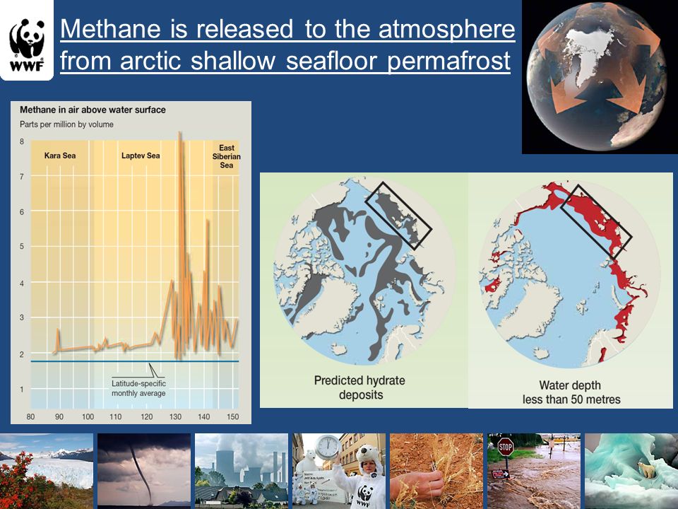 Methane is released to the atmosphere from arctic shallow seafloor permafrost