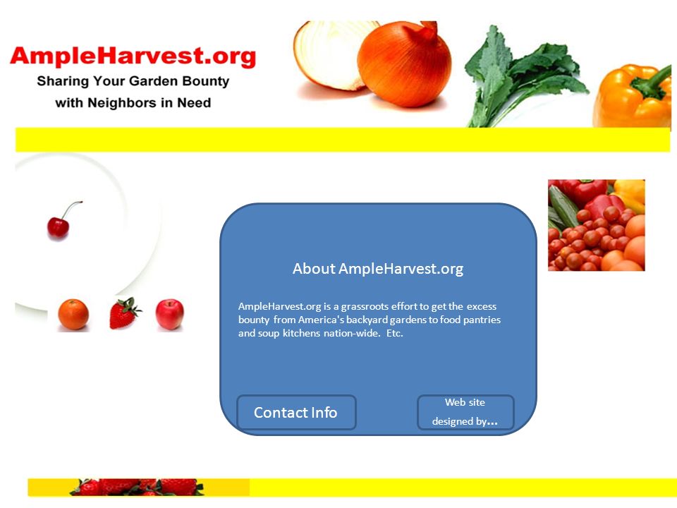 Welcome To Ampleharvest Org At A Time When All Too Many Americans