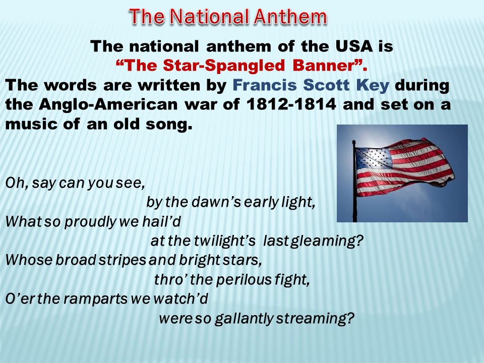 The national anthem of the USA is The Star-Spangled Banner .