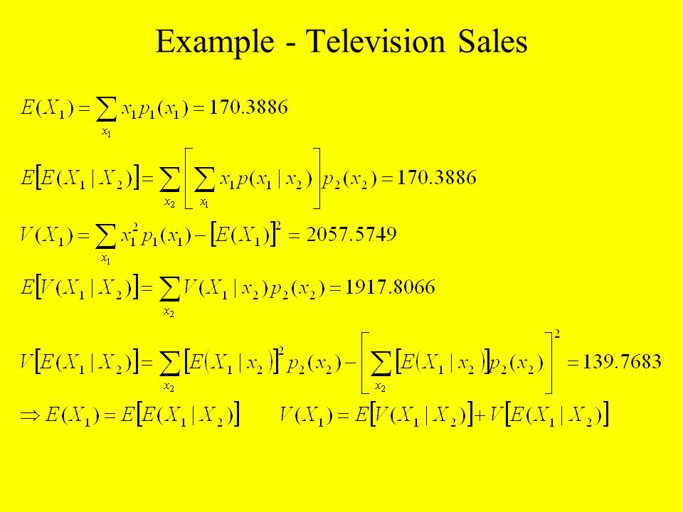 Example - Television Sales