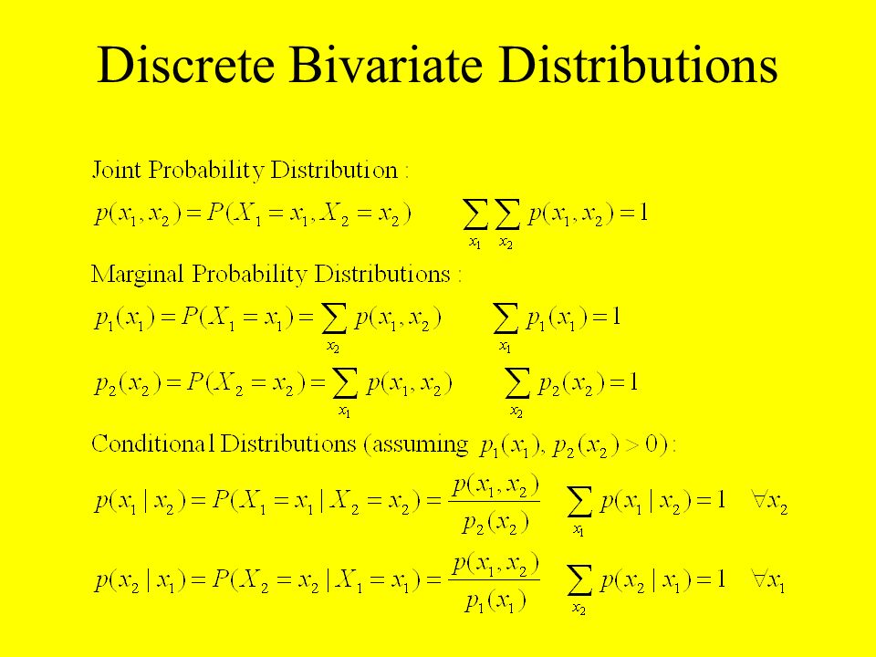 Discrete Bivariate Distributions
