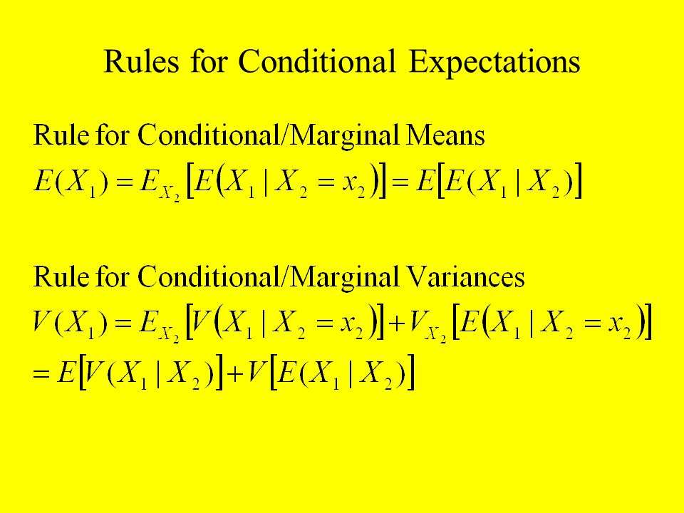 Rules for Conditional Expectations