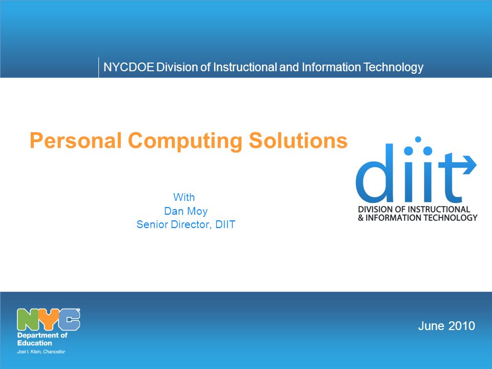 Nycdoe Division Of Instructional And Information Technology