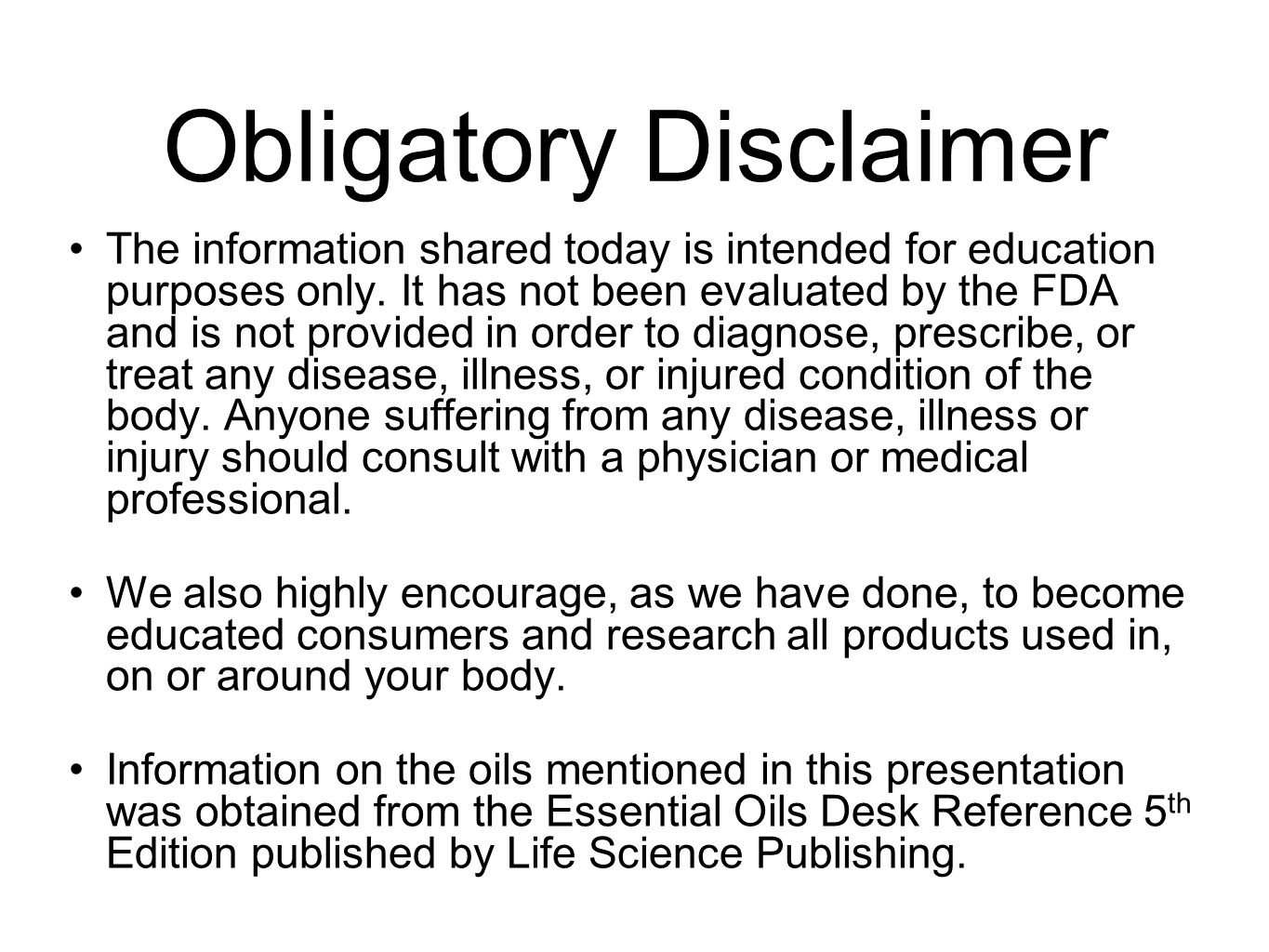 Oils Of The Bible Oils Of The Bible Obligatory Disclaimer The