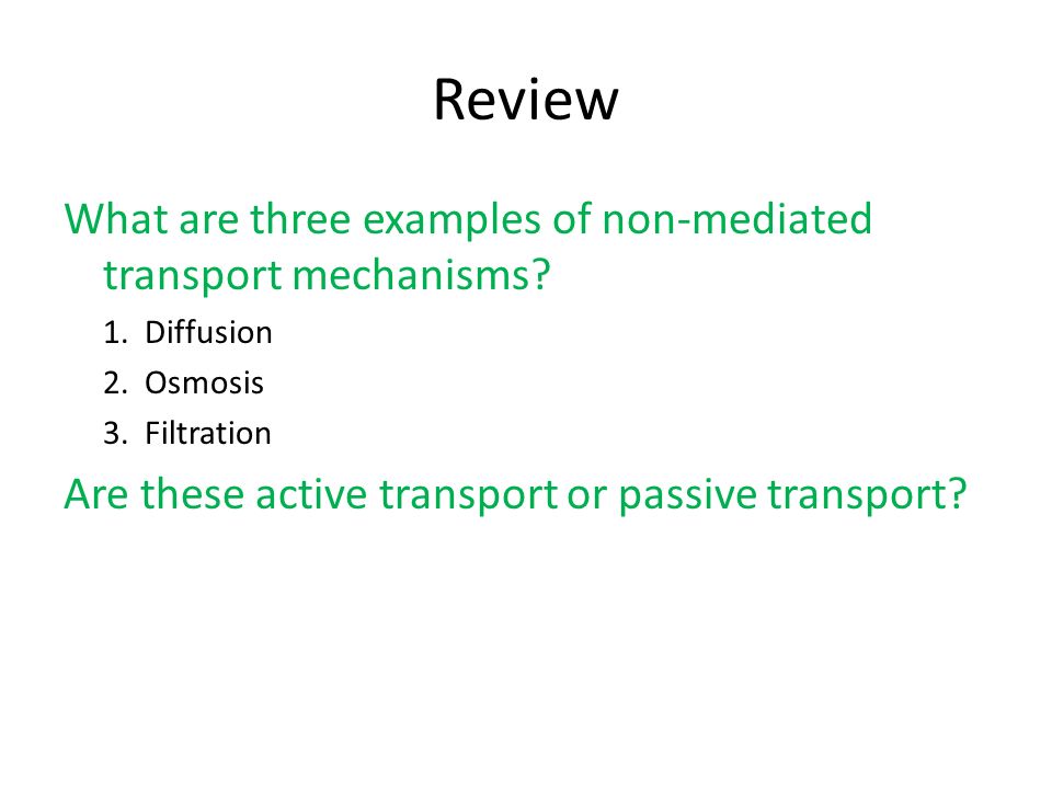 three examples of passive transport
