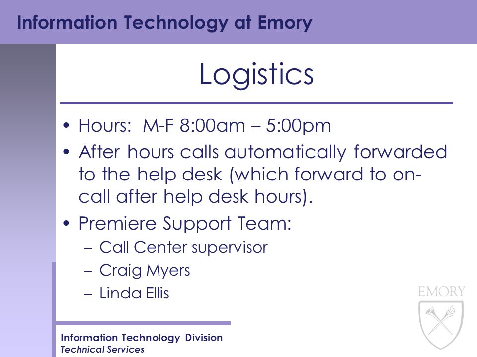 Information Technology At Emory Information Technology Division