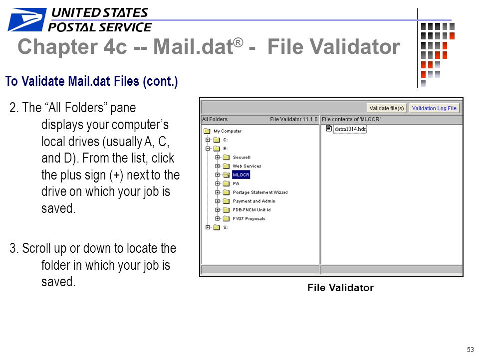 Postage Statement Wizard Mail.dat Web Services The of Electronic