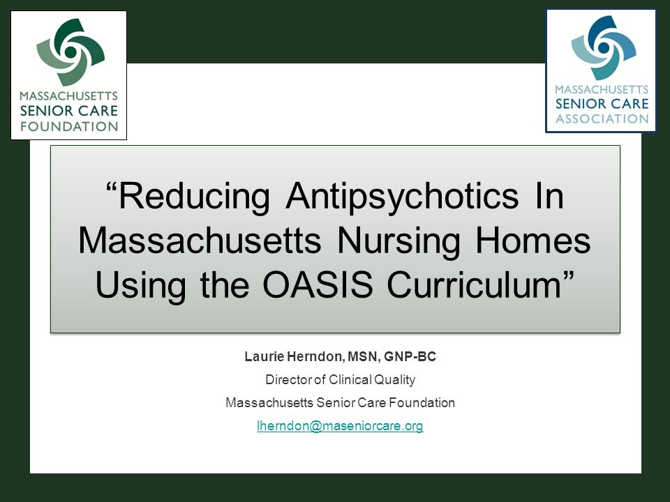 reducing antipsychotics in massachusetts nursing homes using the
