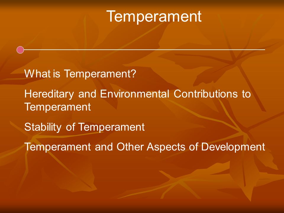 Temperament What is Temperament.