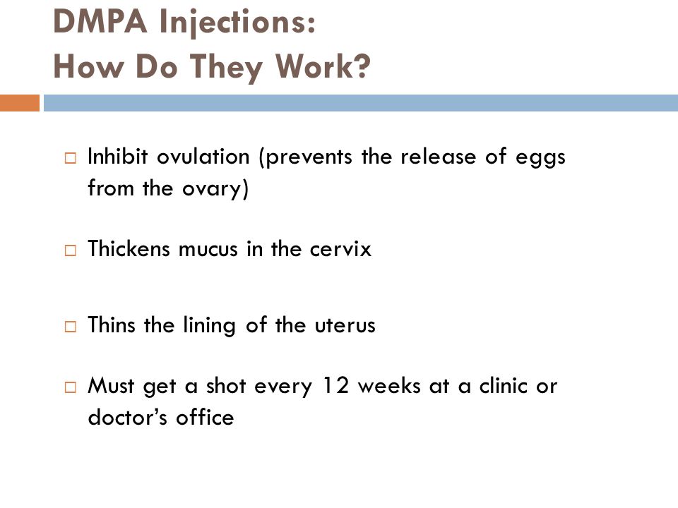 DMPA Injections: How Do They Work.