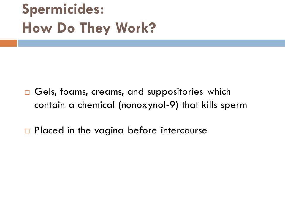 Spermicides: How Do They Work.
