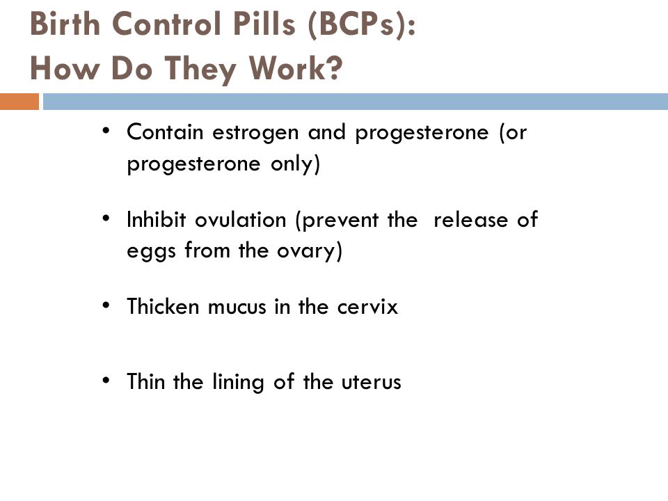Birth Control Pills (BCPs): How Do They Work.
