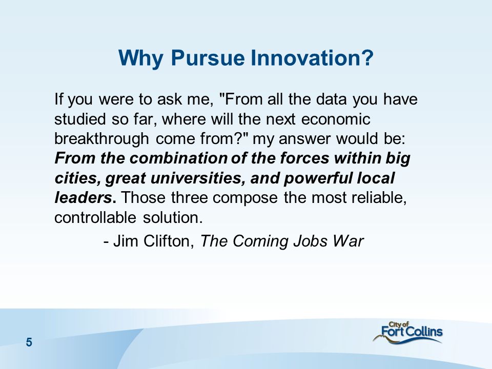 5 Why Pursue Innovation.