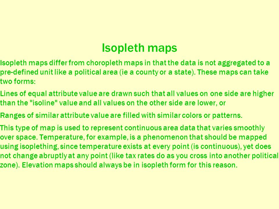 Introduction to Human Geography Chapter 1. Map forms Choropleth maps These  maps, where each spatial unit is filled with a uniform color or pattern.  These. - ppt download