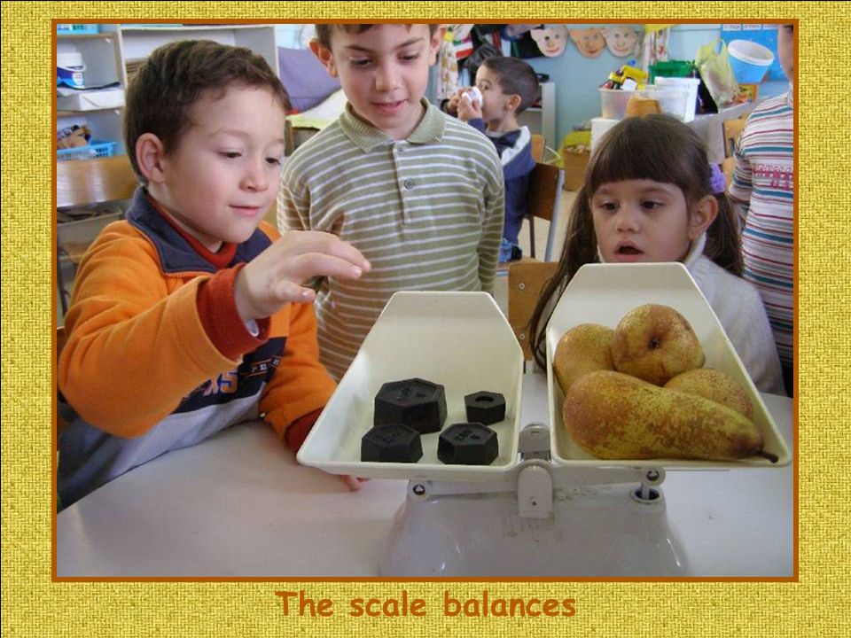 The scale balances