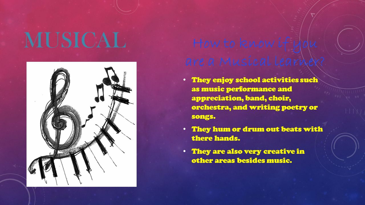 MUSICAL How to know if you are a Musical learner.