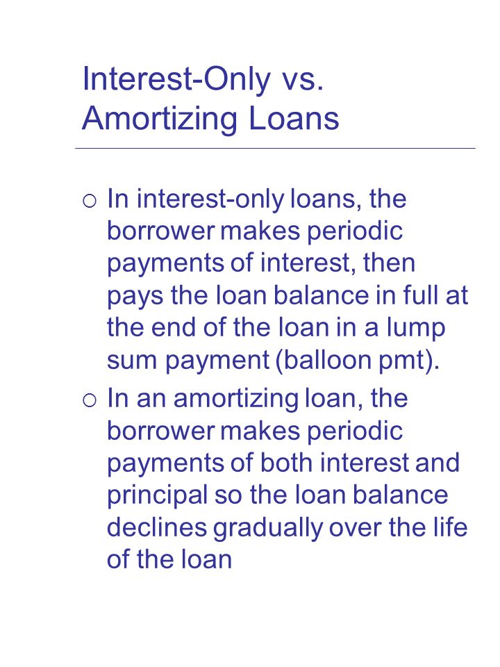 chapter 15 mortgage mechanics interest only vs amortizing loans amortizing a loan