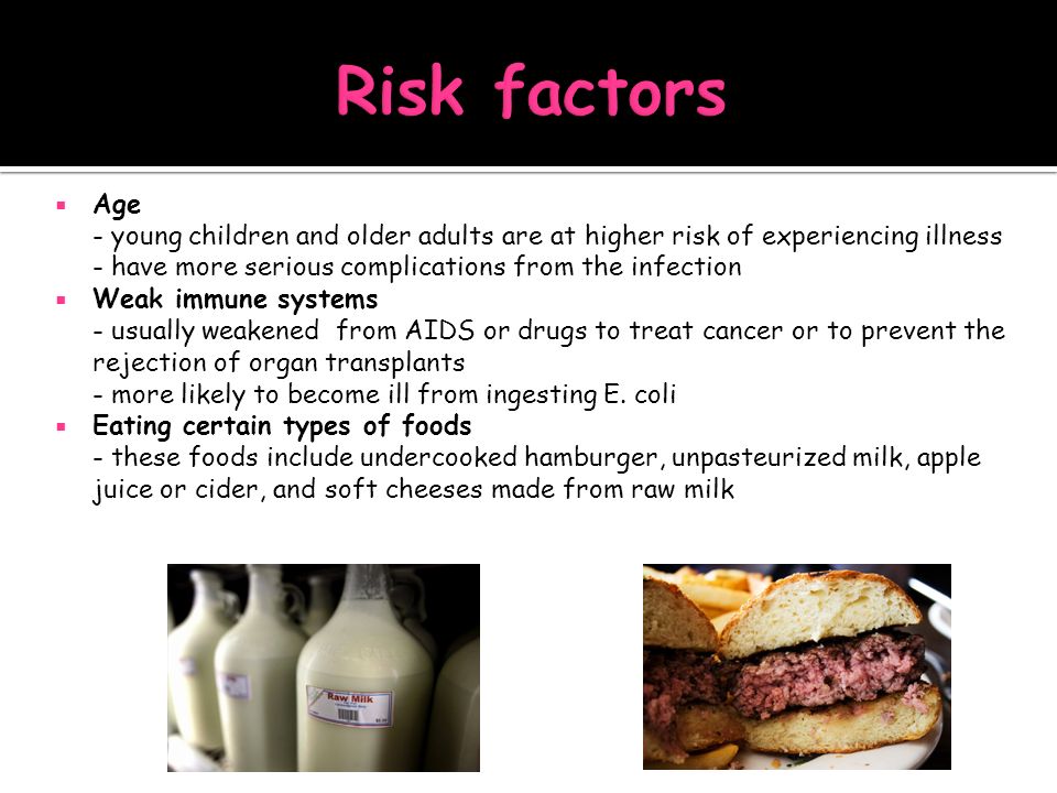Coli infection adults E in