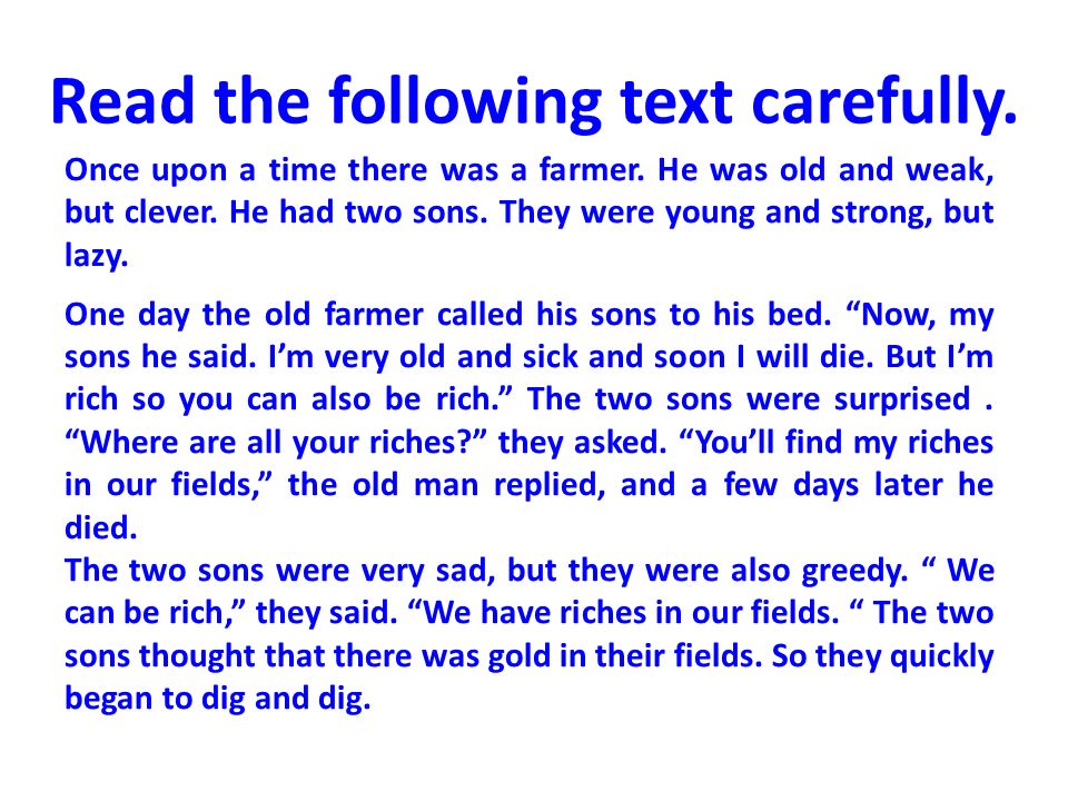 English 1 St Paper Class-Six Time- 40 M. Look At The Picture And Say… The Old Farmer Is Talking With His Two Sons Two Sons Is Digging The Field And Try. -