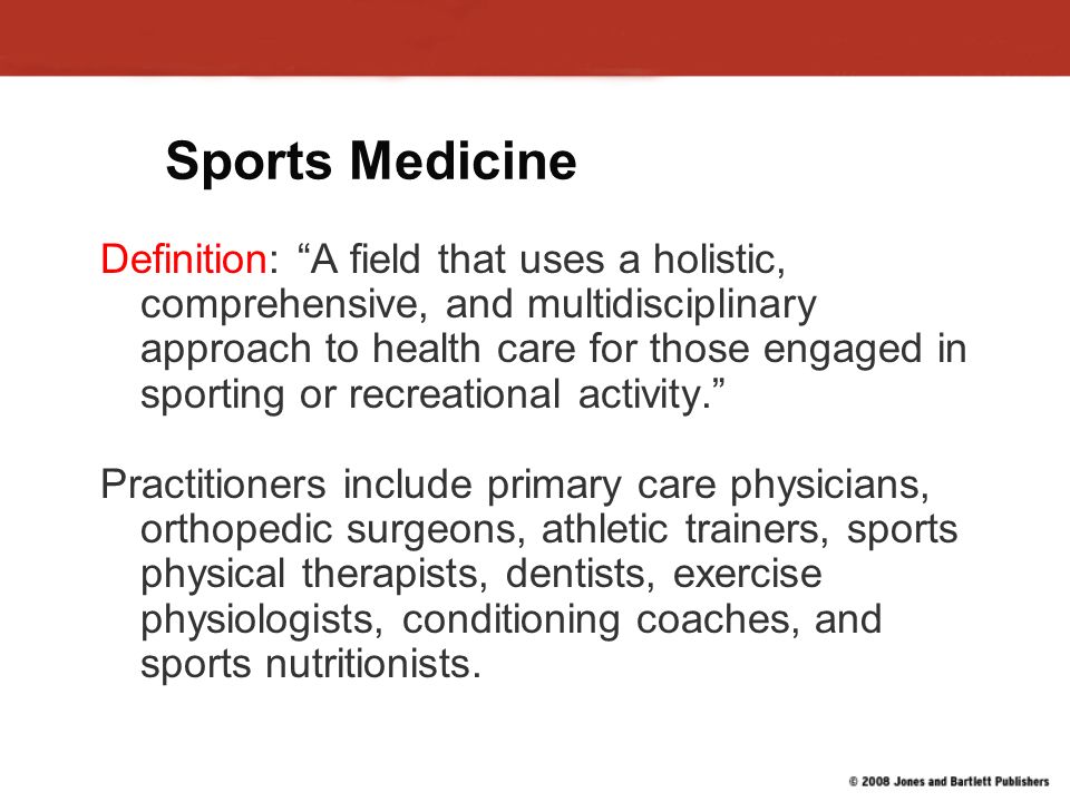 What Should a Sports Medicine Team Do.