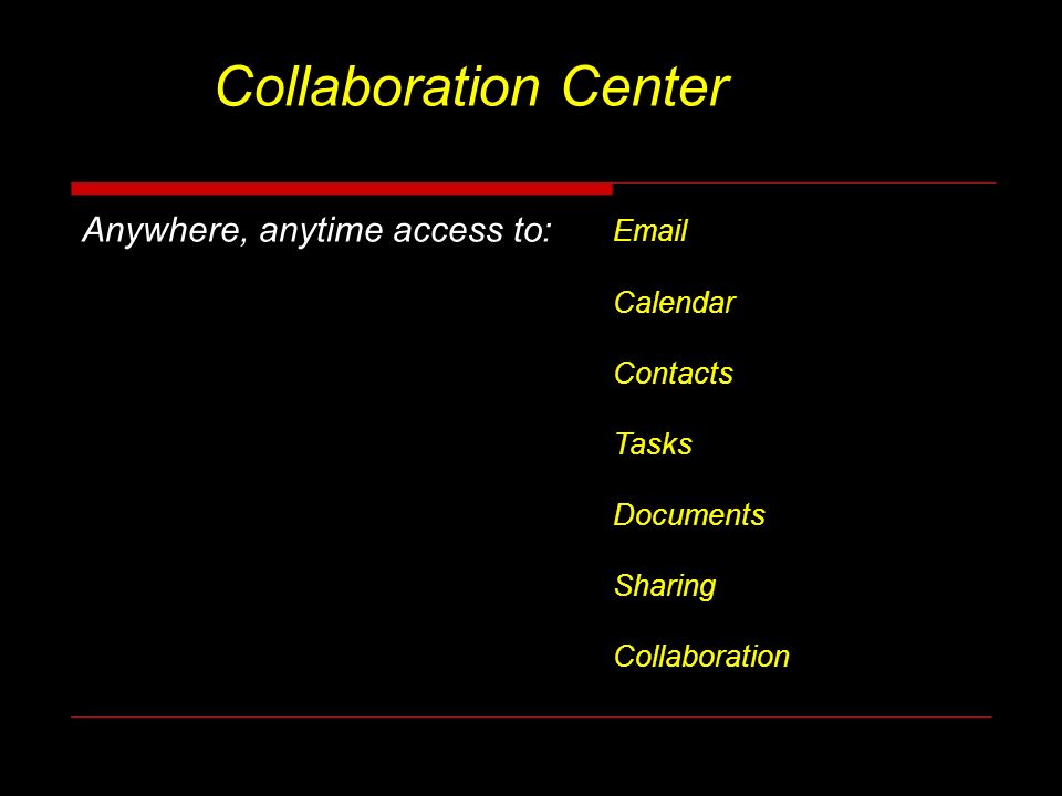 Introducing Collaboration Center Powered by It’s more than just  …