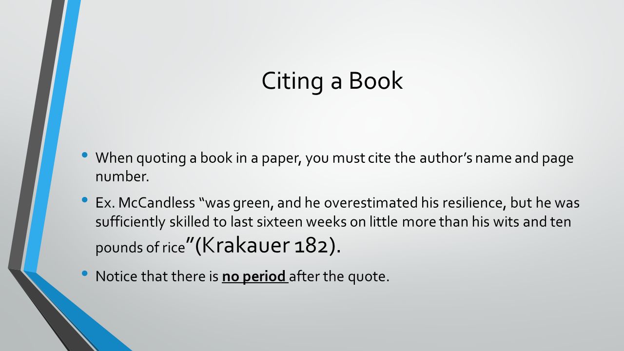 how to properly cite sources in a book