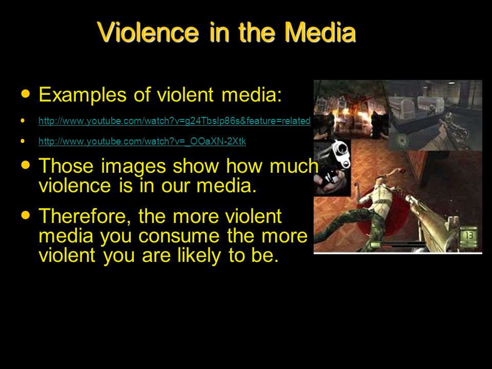 Реферат: Does A Violent Media Create A Violent