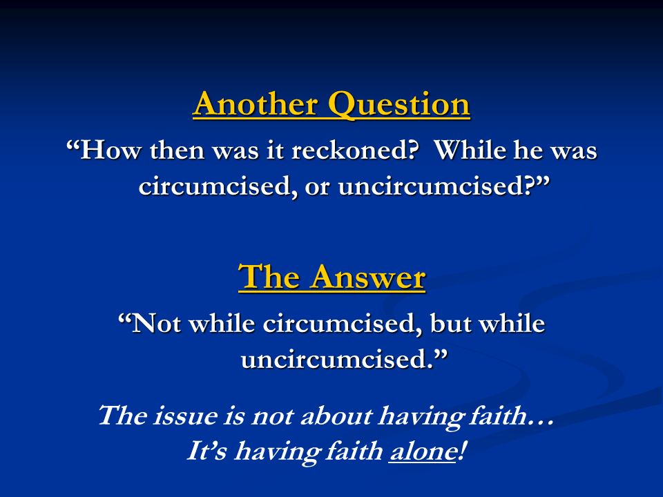 The Painful Truth About Circumcision Romans 4: ppt download