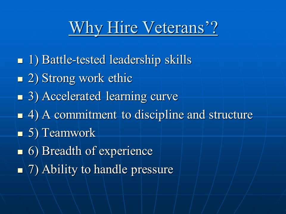office of veterans services rick larson lver wda ppt download why hire veterans
