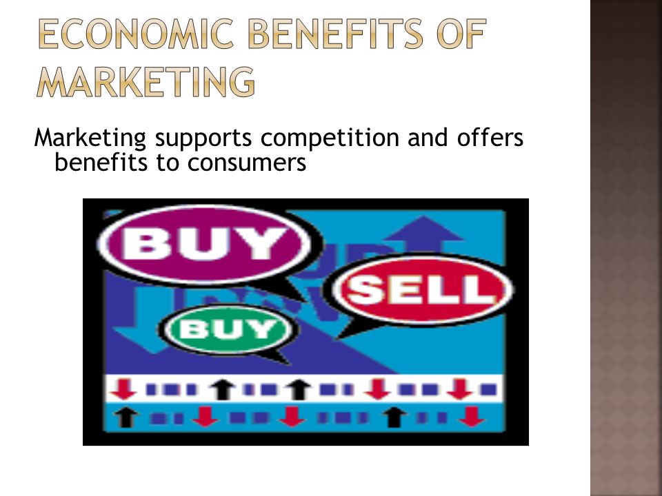 Marketing supports competition and offers benefits to consumers