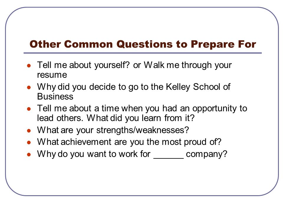 interview skills workshop objectives typical interview structure