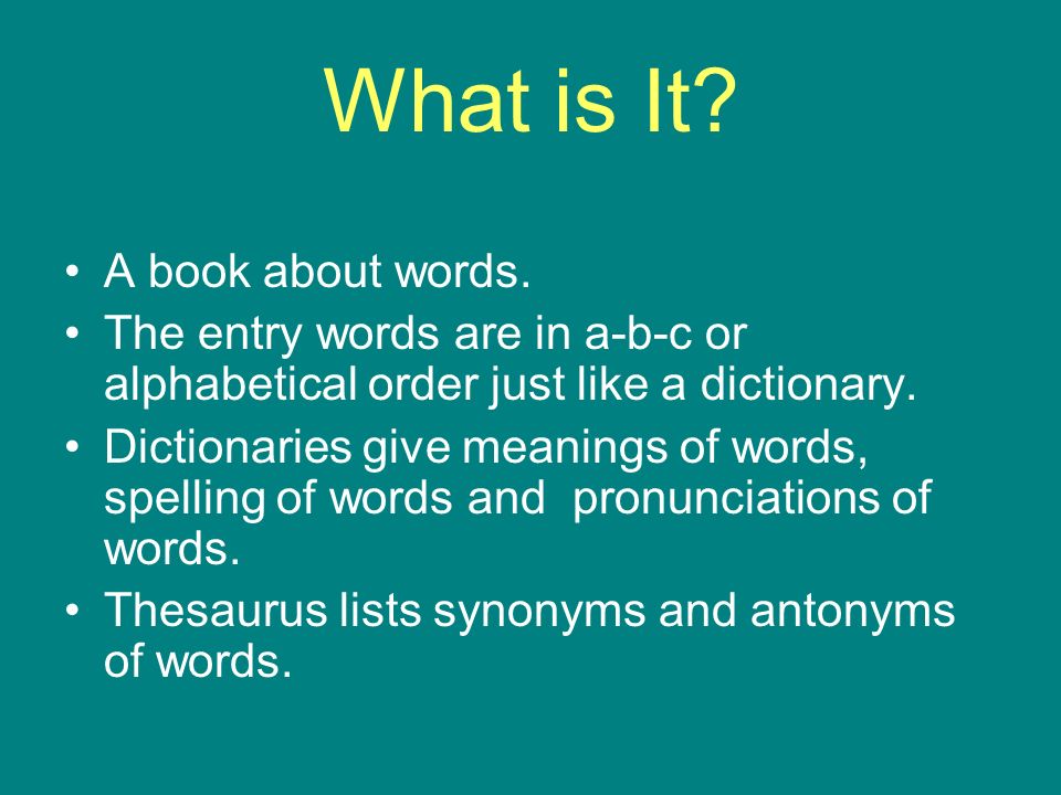 Abc thesaurus
