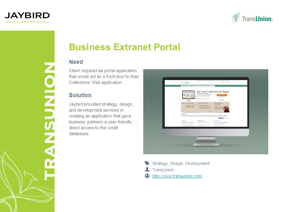 Business Extranet Portal Need Client required aa portal application that would act as a front door to their Collections Web application.