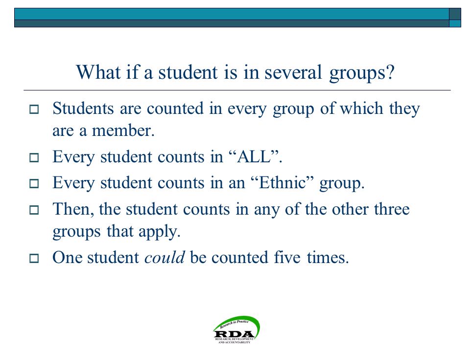 What if a student is in several groups.