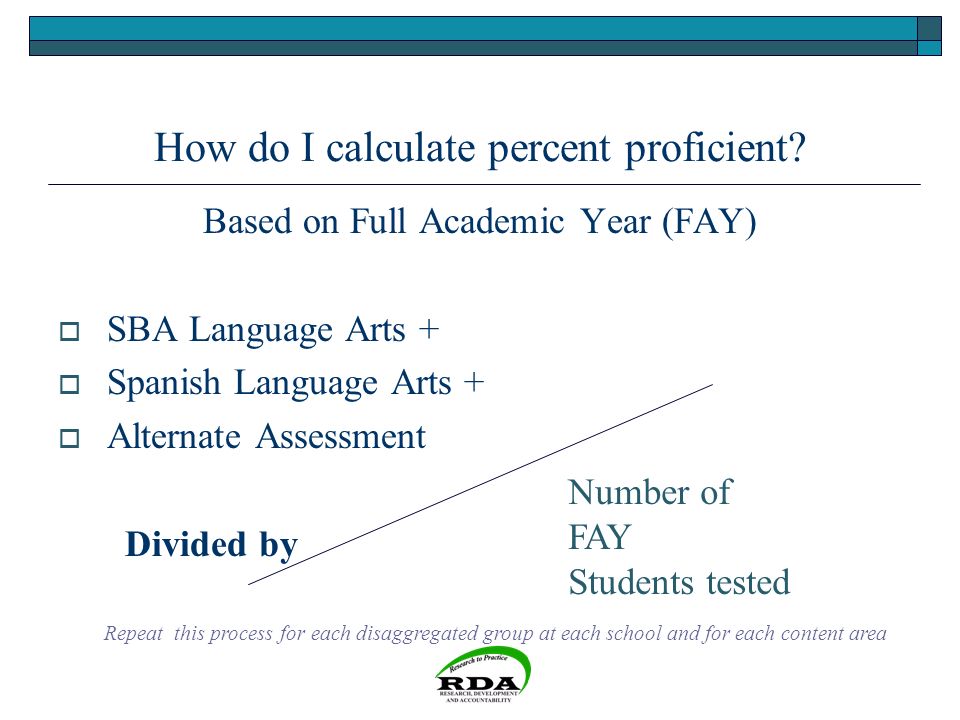 How do I calculate percent proficient.