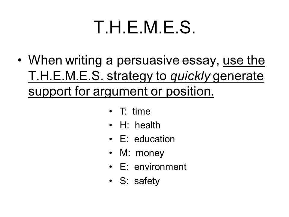 persuasive essay practice