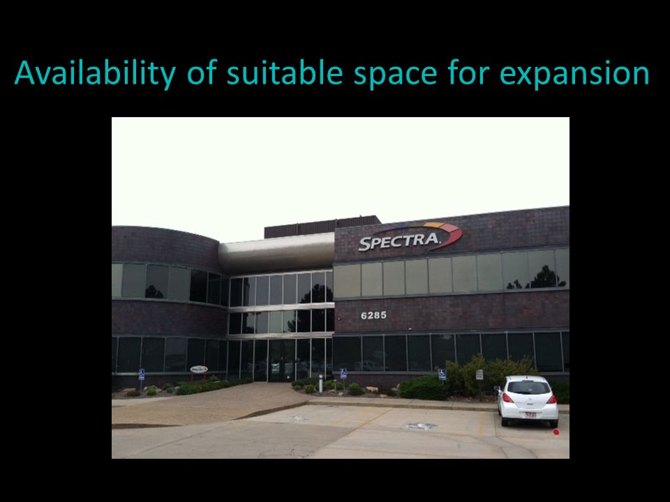 Availability of suitable space for expansion